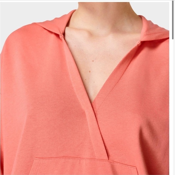 Sweaty Betty After Class Relaxed Pullover Hoodie In Warm Pink/orange Size 8-10 - Picture 3 of 9